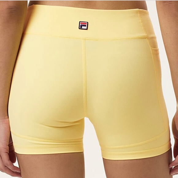FILA x Hailey Bieber Sports Shorts Yellow XS (new) - Picture 2 of 6